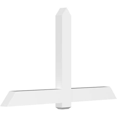 Ekena Millwork Eugene Architectural Grade PVC Gable Bracket, 72"W x 42"H x 4"D x 6"F, 14/12 Pitch GBP072X42X0406EUG00